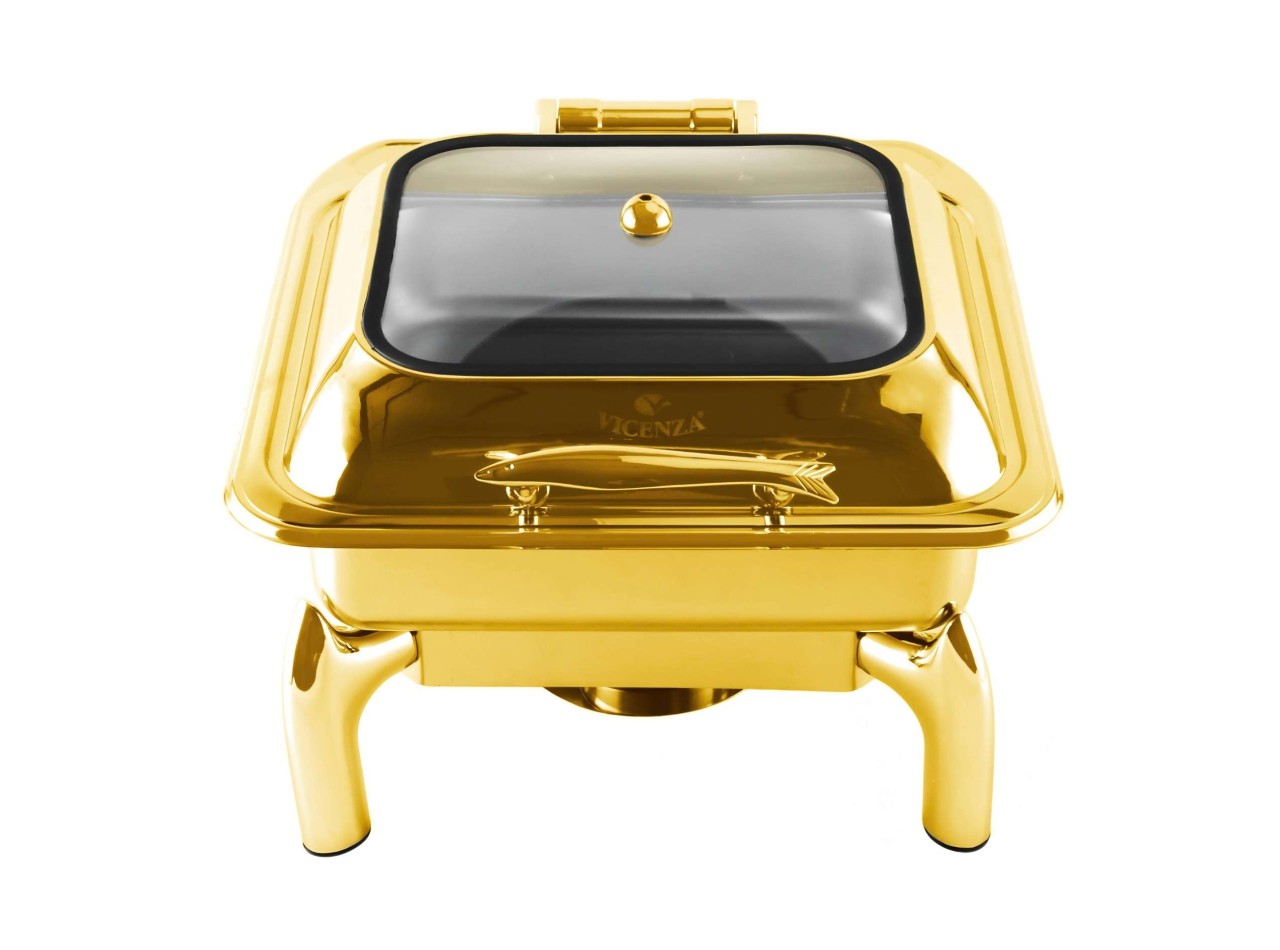 Vicenza Celia Hydraulic Chafing Dish 5.5L Gold VCF017-G